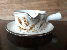 MIDWINTER STONEHENGE WILD OATS Handled GRAVY SAUCE BOAT / JUG & DRIP SAUCER