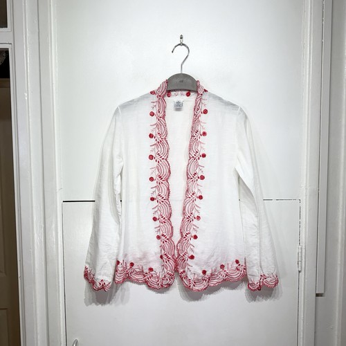 Dosa top white - dosa, red
