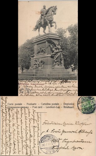 Postcard karlsruhe imperial - karlsruhe,