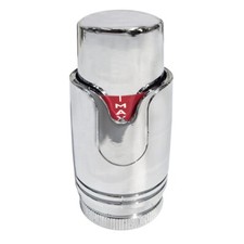 Chrome Thermostatic Radiator Valve Sensor Head Compatible with Drayton TRV4