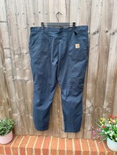 Original Carhartt Mens Navy Cargo Workwear Trousers