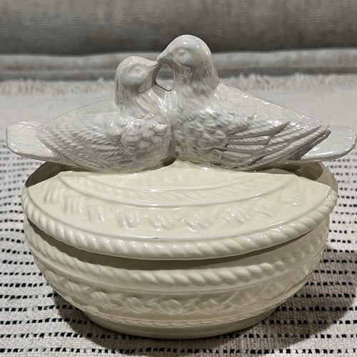 Vintage iridescent porcelain - iridescent,