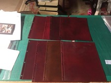 612 - Royal Mail Presentation Pack Binder inside large " leatherette " ? leaves