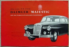 DAIMLER MAJESTIC 3.8 LITRE LF Car Sales Brochure 1958 #401/58