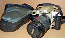 Nikon F60 Black  Film Camera SLR Japan + Nikkon AF Nikkor 28-80mm Lens in Case