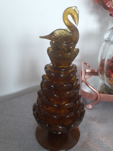 Murano glass decanter pinecone - glass,