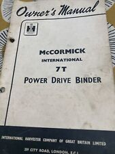 International Harvester McCormick Power Drive BinderOwners & Parts  Manual 1950