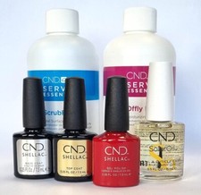 ORIGINAL SHELLAC CND KIT 6 PIECES | Wildfire Red + Base + Top + ScrubFresh + O