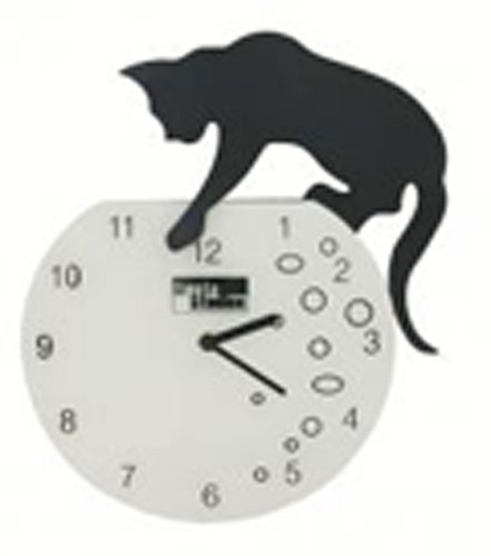 Wall clock novelty cat - clock,