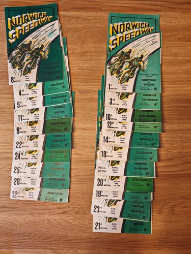 Norwich speedway programmes - 21,