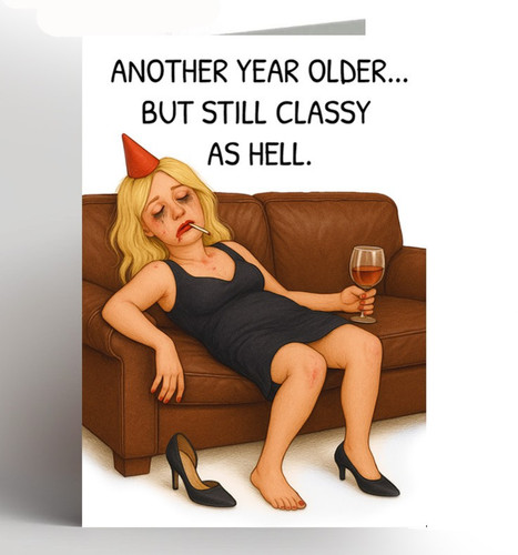 Funny wife birthday card - funny,