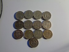 Old round 1 pound coins