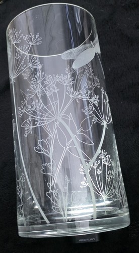 Dragonfly and dandilion vase - dragonfly,