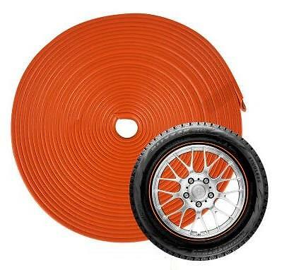Orange alloy wheel rim - wheel,