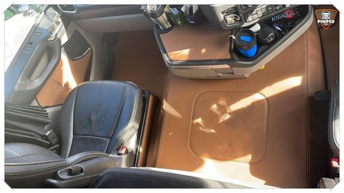 Eco leather floor mats scania - floor,