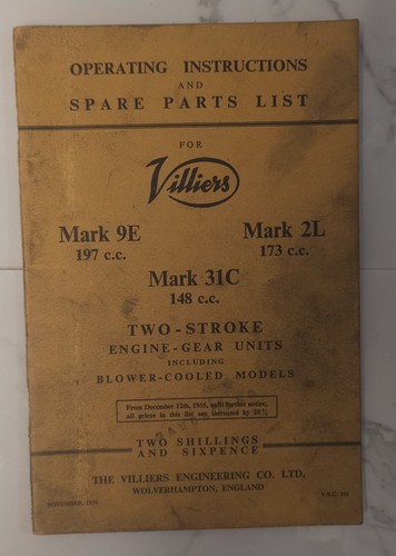 Vintage 1956 villiers mark - mark, 9e