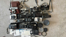 CAMERA BUNDLE JOB LOT CANON OLYMPUS TRIP NIKON ZUIKO KODAK KONICA AUTO S2 LOMO