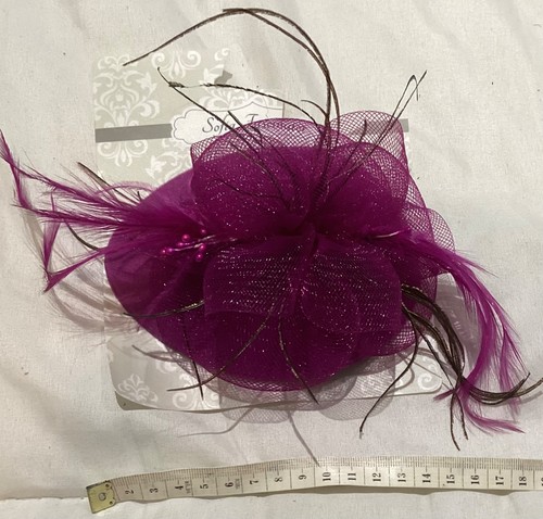 Ladies fascinator dark fuchia - dark,