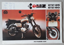 IFA MZ ETZ Range Brochure / Leaflet c.1984 - ETZ 125 150