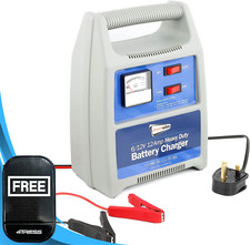 12 Amp Vehicle Car Battery Charger 6V/12V Heavy Duty Portable SWBCG12. +M