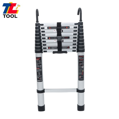 Aluminum telescoping ladder - aluminum,