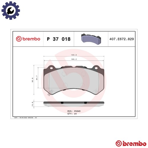 Brake pad set disc - brake,