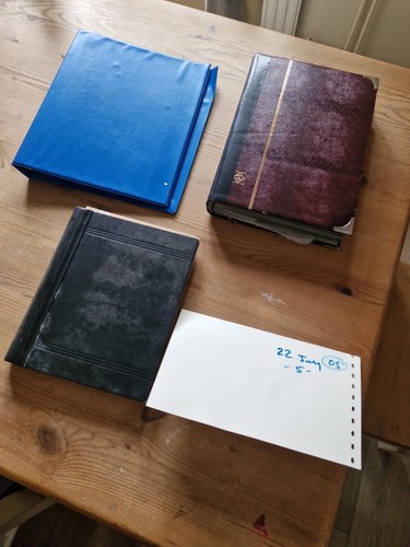 Stamp albums with stamps - stamp,