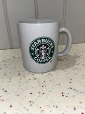 Large Starbucks Coffee Mug White With Traditional Logo 12 Cm Tall