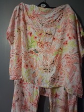 cool Plus Size pastel print vintage style pajamas size 22