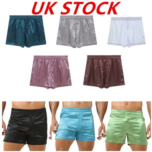 Men shiny satin shorts - uk,