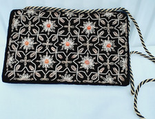 Vintage Black Velvet Gold