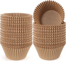 Caperci Jumbo Cupcake Liners Natural Muffin Baking Cups Jumbo, 