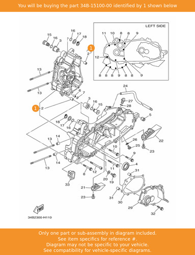 Yamaha crankcase assy - yamaha,
