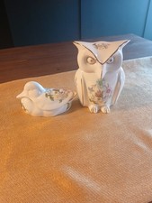 Owl 12cm and Duck Aynsley