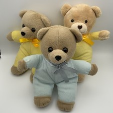 TLC PMS Soft Toys x3 Plush Cuddly Teddy Freemasons Bears Blue & Yellow