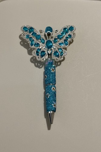 Sparkling teal big butterfly - sparkling,