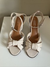 Next Cream Leather Heeled