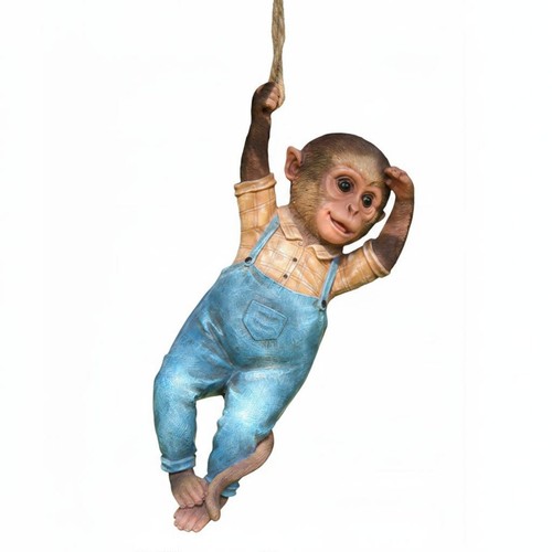 Hanging monkey statue - hanging, handmade