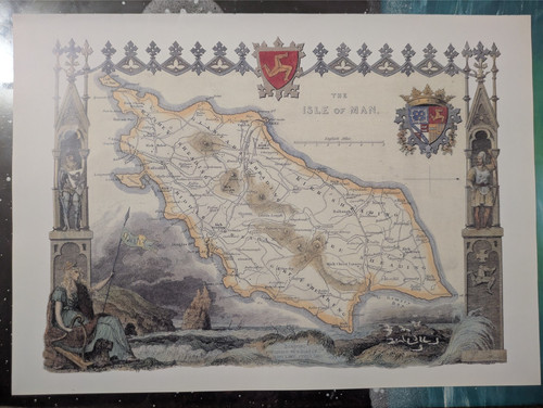 Map the isle man - of, by