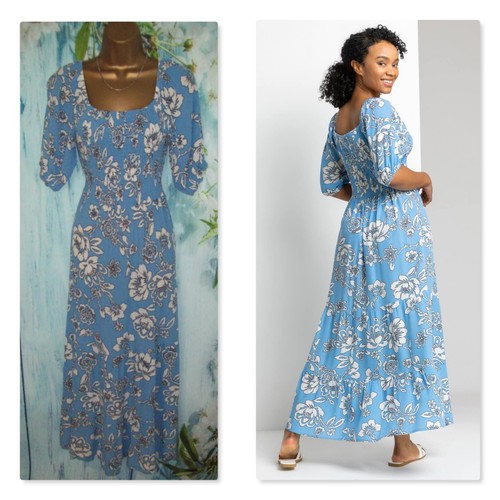 New roman petite blue floral - roman,