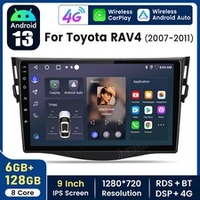 6+128GB For TOYOTA RAV4 2006-2012 Carplay Android13.0 Car Radio GPS NAV DAB+ SWC