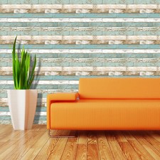 Wood Style Wallpaper A Street Prints Wooden Distressed Look Rustic Teal White