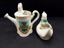 Crested China - KINGSBRIDGE Crest - Watering Can, Chicken - Devonia Art/Swan .
