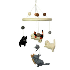 Handmade Felt Mobile - Cat &