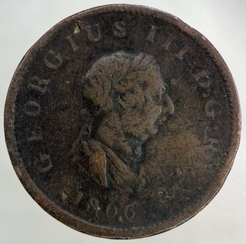 1806 george iii 3rd half - iii, half-penny