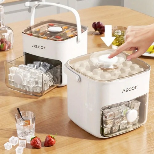 One touch press ice - ice, cube