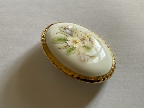 Vintage aynsley floral brooch - vintage,