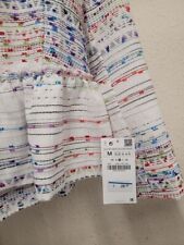 ZARA PEPLUM JACKET SILVER THREAD RUNNING THROUGH  LOVELY SIZE M FIT SIZE 10/12