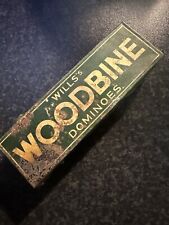 Vintage Wills’s Woodbine Dominoes Set. Green Tin. Collectable. Promotional