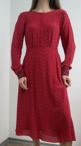 Women hobbs dress red silk - women,